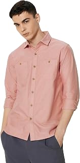 Symbol Premium Men's Casual Oxford Double Pocket Shirt - Regular Fit | Full Sleeve | Pure Cotton (Available in Plus Sizes) Price In India