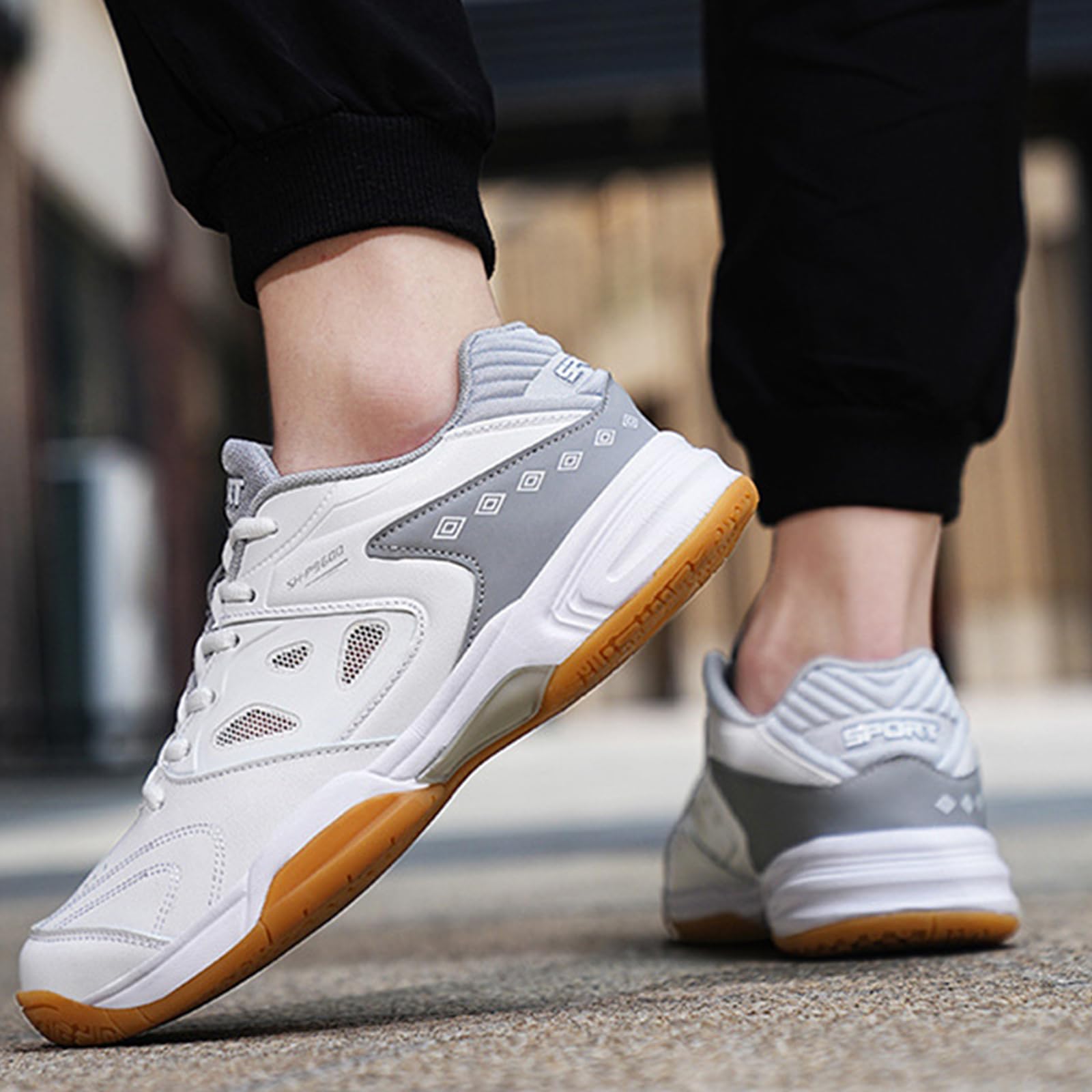 NGARY Chaussures de badminton pour homme et femme - Chaussures d'entraînement professionnelles pour tous les types de sports