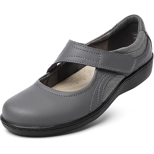 Women's Classic Comfort Mary Jane Flats Fashion Casual Dress Shoes Cute Closed Toe Slip On Lightweight Breathable Walking Shoes