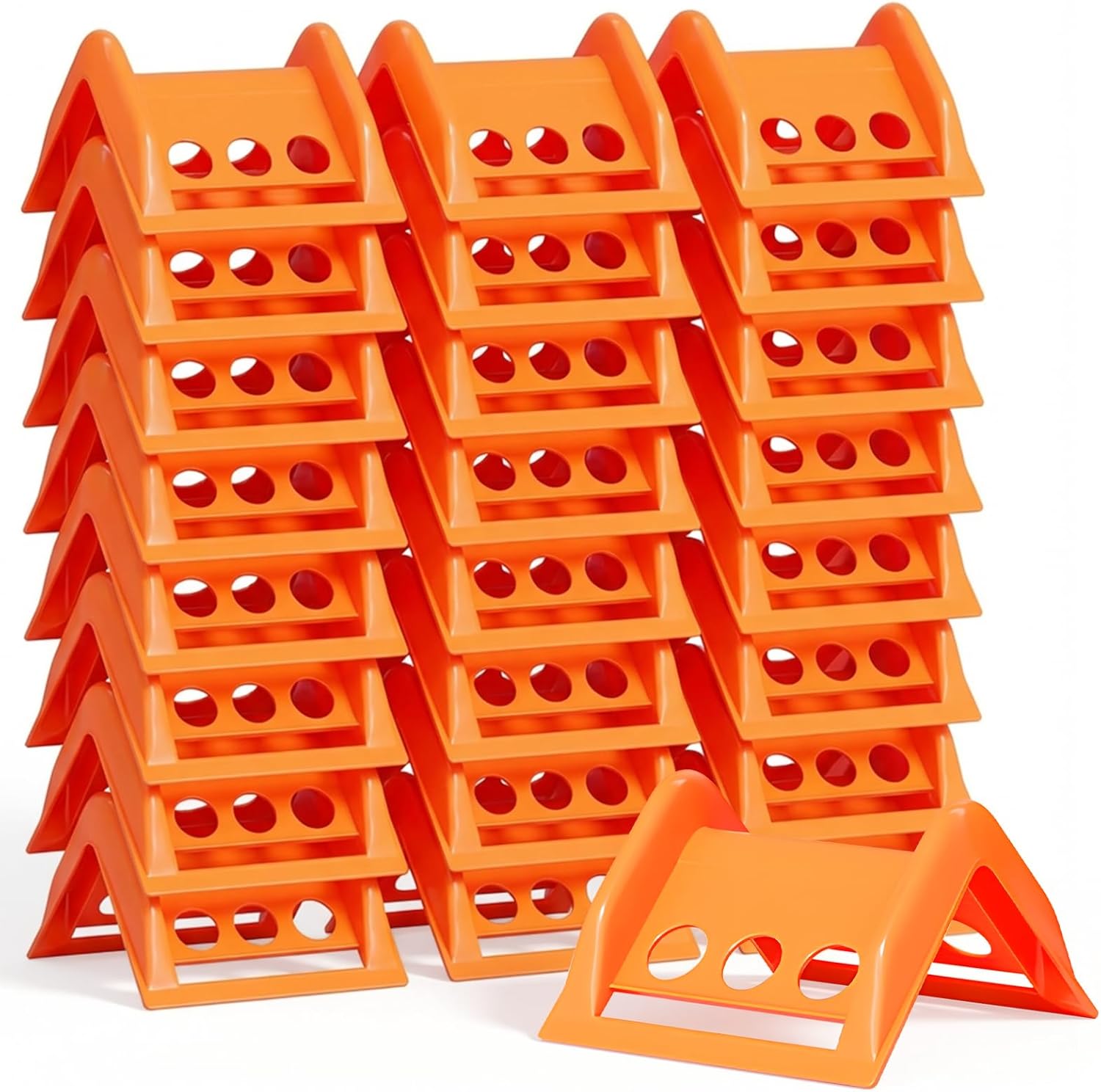 24-Piece Heavy-Duty Flatbed Cargo Edge Protectors - Corner Guards for Cargo Straps, Tarps, and Freight Protection (orange)