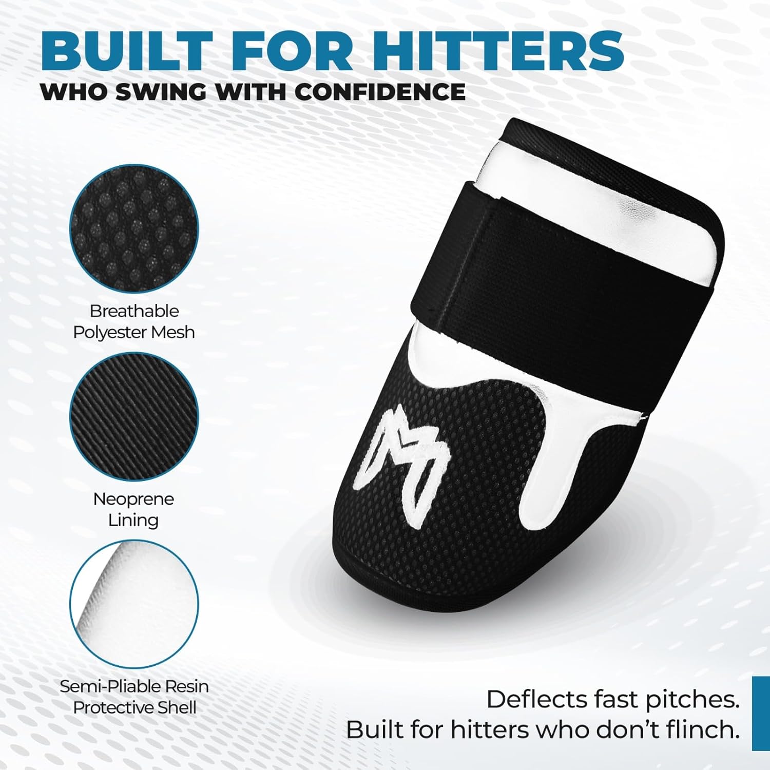 MediCaptain TripleGuard – Complete Baseball Protection Kit for Hitters | Hand, Elbow & Leg Guards | Pro-Level Comfort, Breathable Mesh, Impact-Deflecting Design