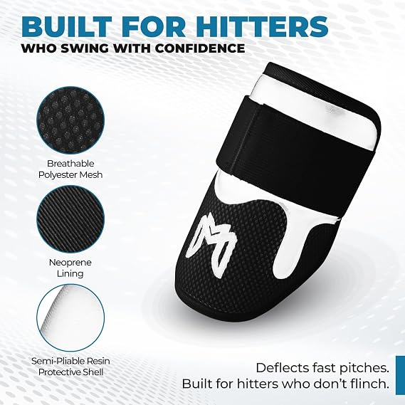 TripleGuard Complete Baseball Protection Kit for Hitters | Hand, Elbow & Leg Guards | Pro-Level Comfort, Breathable Mesh, Impact-Deflecting Design