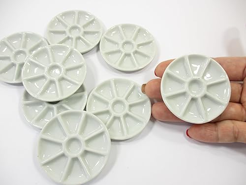 Miniatura 6 de Casa de muñecas en miniatura de cerámica 4 agujeros plato blanco cena cocina fuente 10846