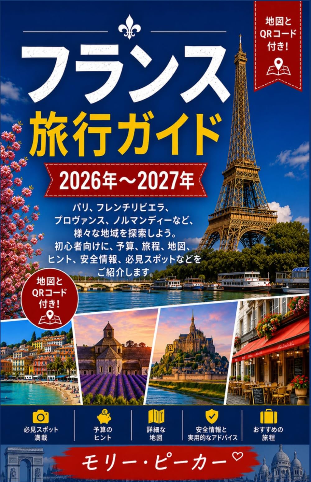フランス 旅行ガイド 2026年～2027年 パリ、フレンチリビエラ、プロヴァンス、ノルマンディーなど、様々な地域を探索しよう。初心者向けに、予算、旅程、地図、ヒント、安全情報、必見スポットなどをご紹介します。