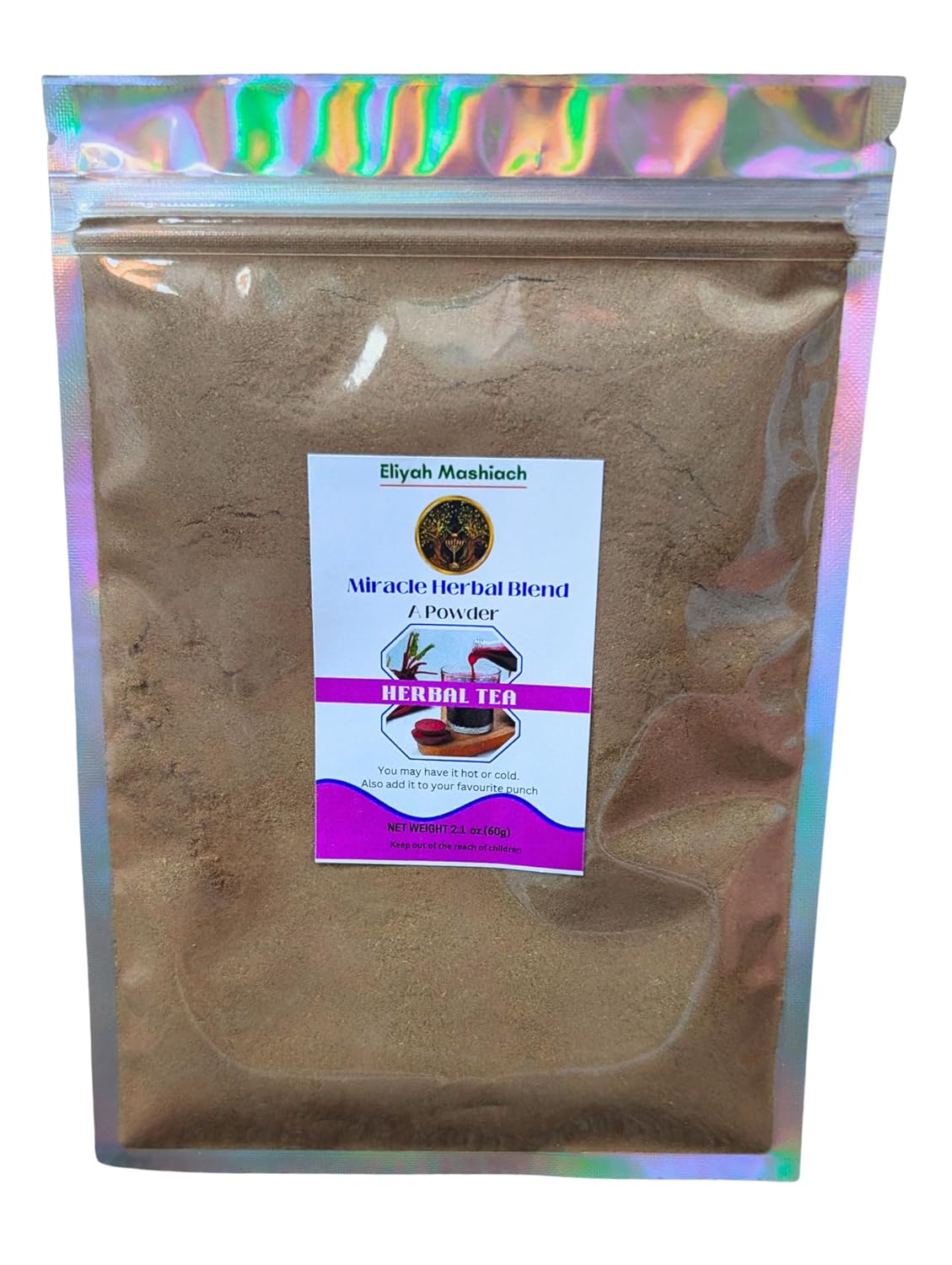 Eliyah Mashiach Herbal Blend A Powder – Herbal Tea Blend with Beetroot, Dandelion & Nettle, Caffeine-Free, 2.1 oz