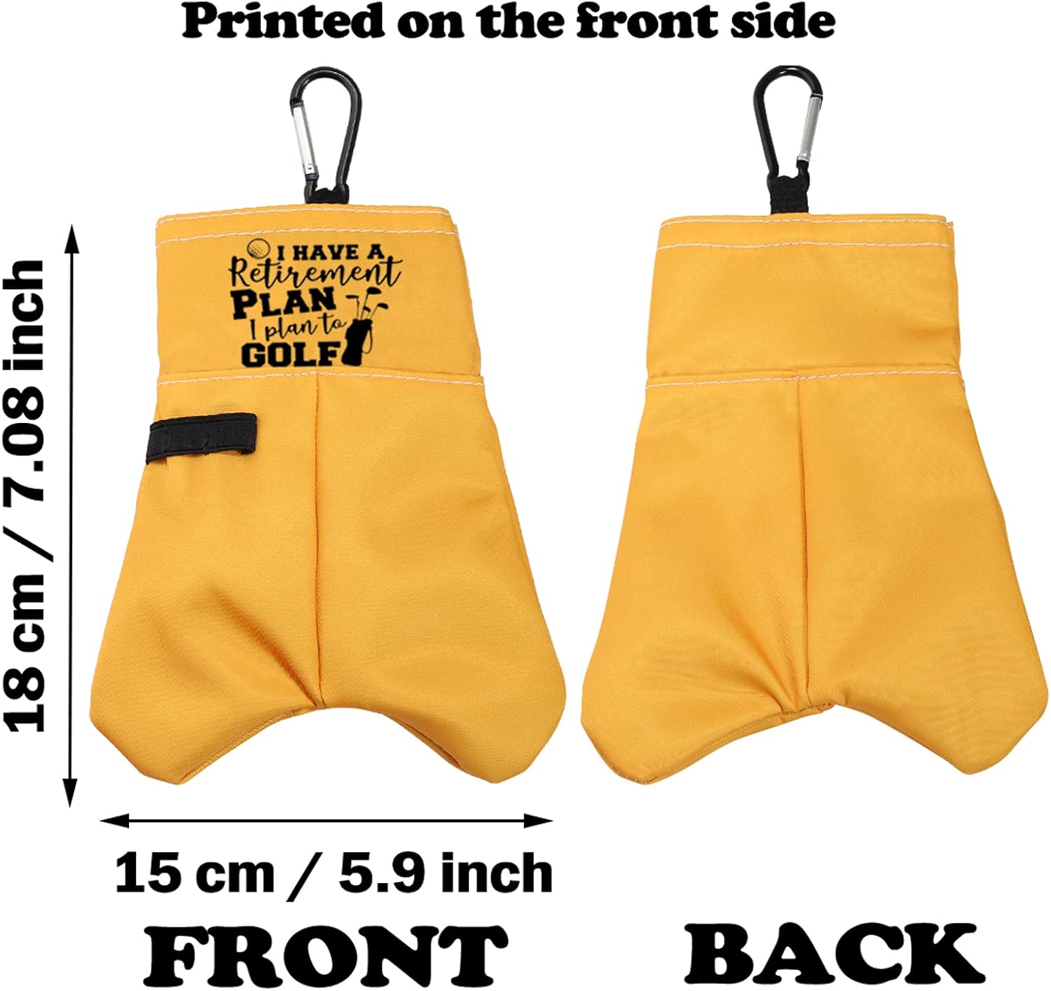 通用 Retirement Golf Gift I Have A Retirement Plan I Plan To Golf Golf Ball Storage Bag Golf Club Gift Ball Pouch Sack Gag Gift (Have A Retirement Plan I Plan To Golf) - Image 4