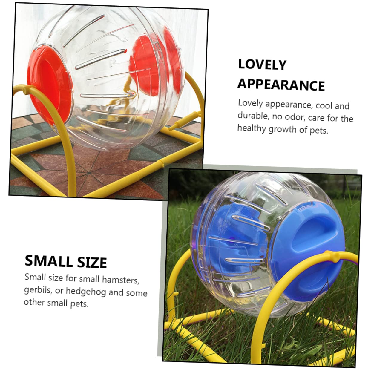 Hohopeti 2stücke Laufrad Für Hamster Spielzeug Haustier-trainingsspielzeug Hamsterballspielzeug Hamsterspielzeug Haustierspielzeug Hamster-übungsspielzeug