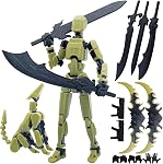 5.2 pouces T13 3D Figure d'action avec jeu de chiens Titan Nova 13 Robo 13 Chiffres d'action avec armes T 13 3D Imprimé Jouet mobile multi-joint (Coloratif, Assemblage terminé)