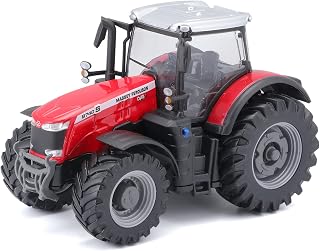 BBURAGO | Farm Collection | Massey Fergusson Friction Tractor | 1:43 Scale Miniature Car Reproduction | Red | Collectible Children's Toy | B18-31613