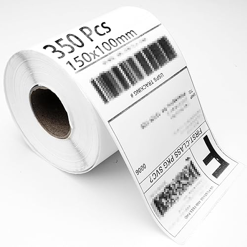 LOOKSEVEN Rollo de etiquetas térmicas de 4 x 6 pulgadas, etiquetas de envío para impresora, 350 etiquetas por rollo, compatible con rollo, cebra,