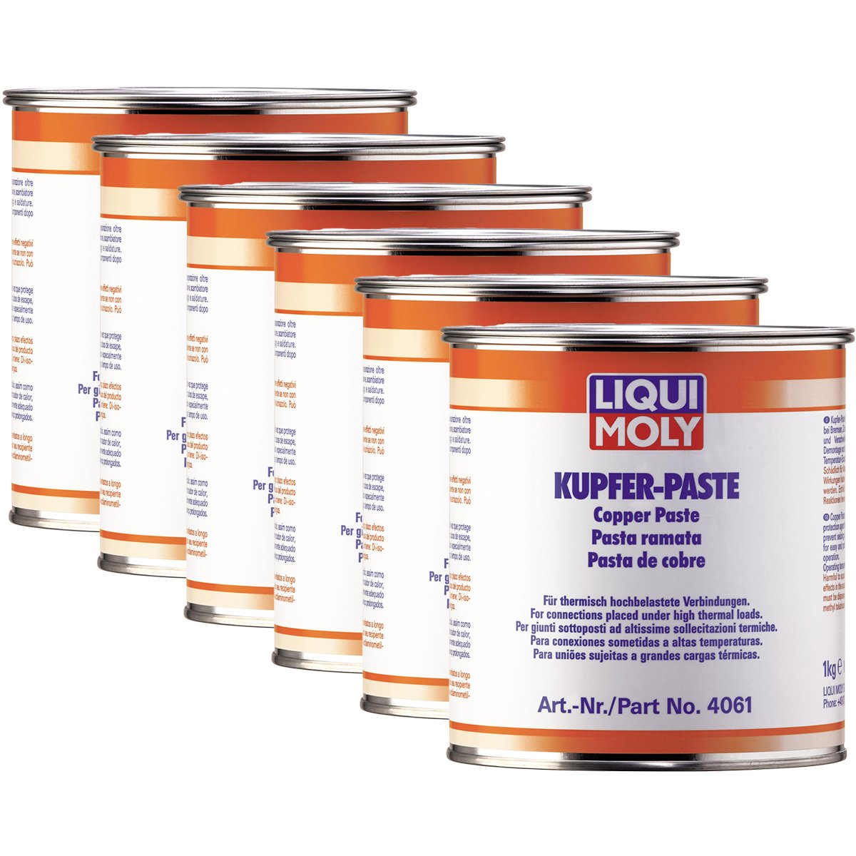 6 x Liqui Moly 4061 – Pasta de cobre cobre grasa 1 kg