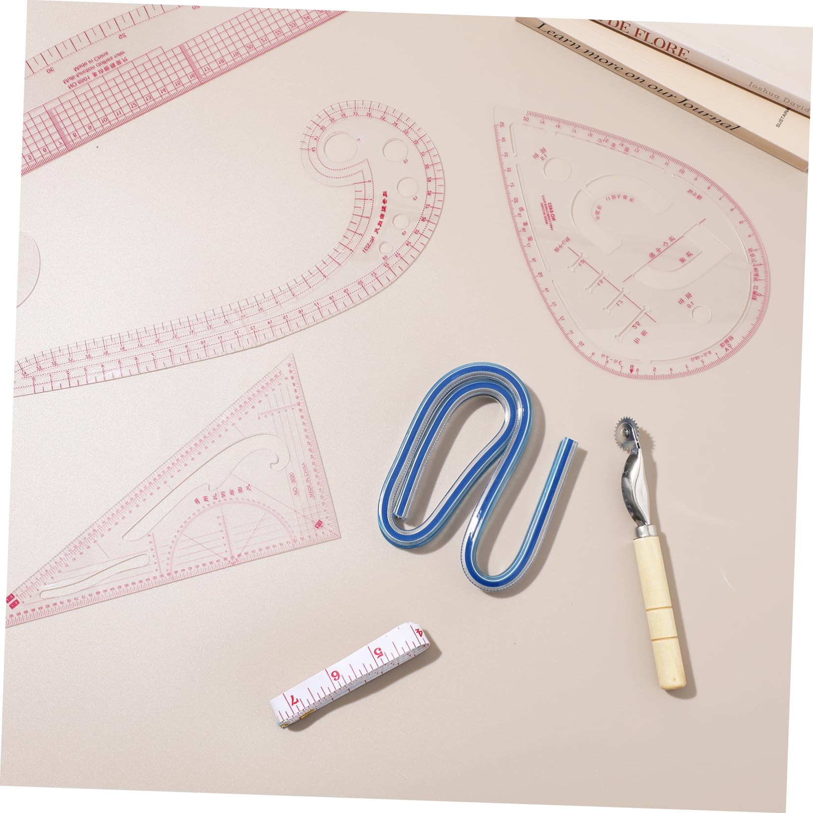 Regla de Costura para Tela de Diseño y Patronaje, 12 Piezas | Curva Francesa y Guías de Patrón, Plástico Flexible y Ligero, Uso en Costura y Bricolaje