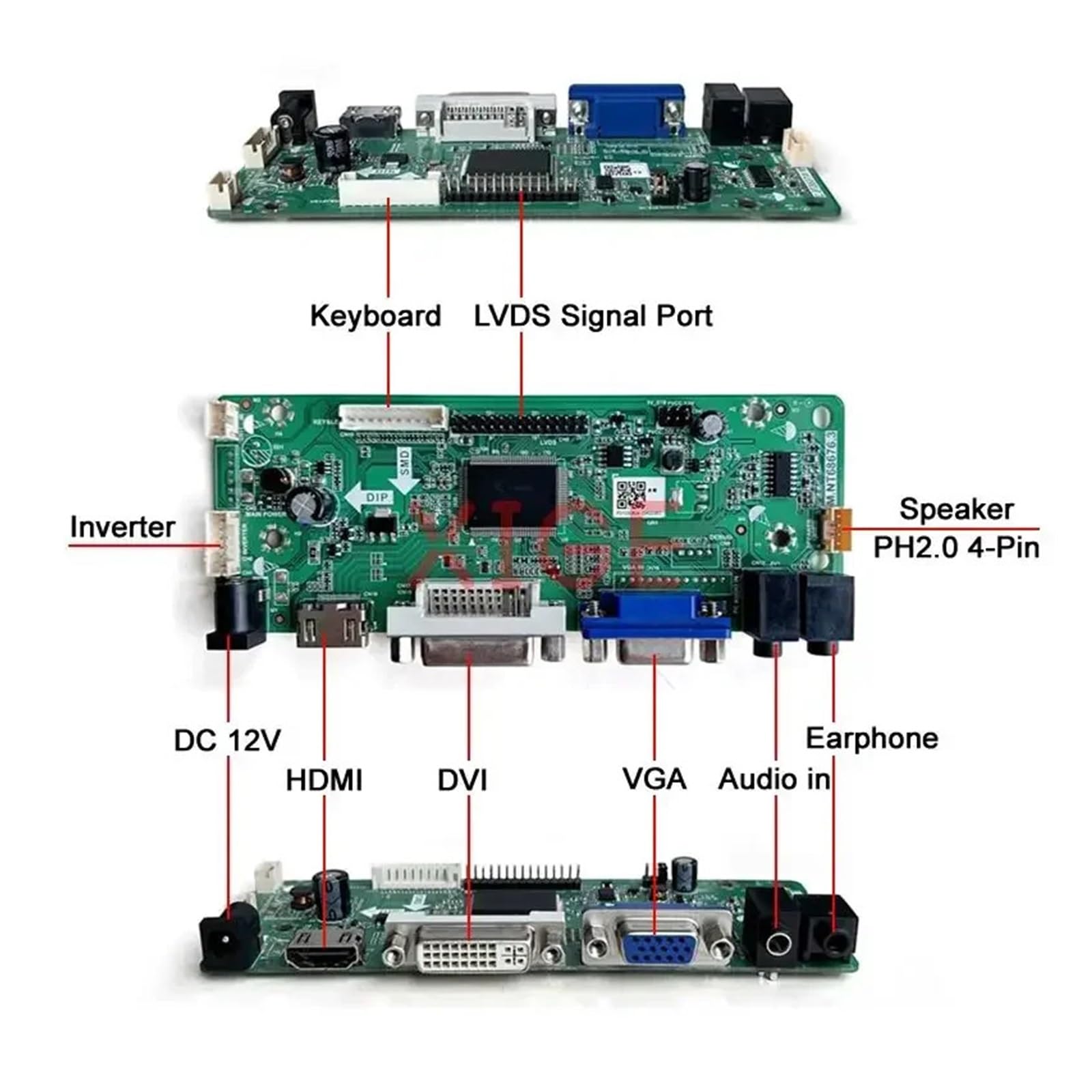 For B140RW02 N140FGE B140RW03 LTN140KT01 Scheda Controller Unità Kit FAI DA TE 1600x900 HDMI + DVI + VGA 1600 * 900 Schermo Del Computer Portatile 40 Spille LVDS Accessori(For N140FGE-LA2)