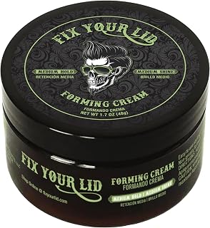 FixYourLid Forming Cream 3.75oz: Medium Hold Hair Styling Cream for Men - All Hair Types, Medium Shine, All-Day Flexible Hold