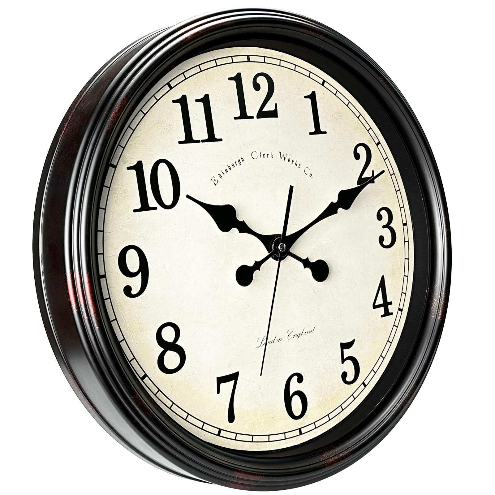 DIYZON Orologio da Parete Rotondo, Classico, Silenzioso, Senza Ticchettio  40 cm, Extra Large Orologio Vintage al Quarzo, con Numeri Grandi,  Funzionamento a Batteria, Facile da Leggere Per casa : Amazon.it: Casa e