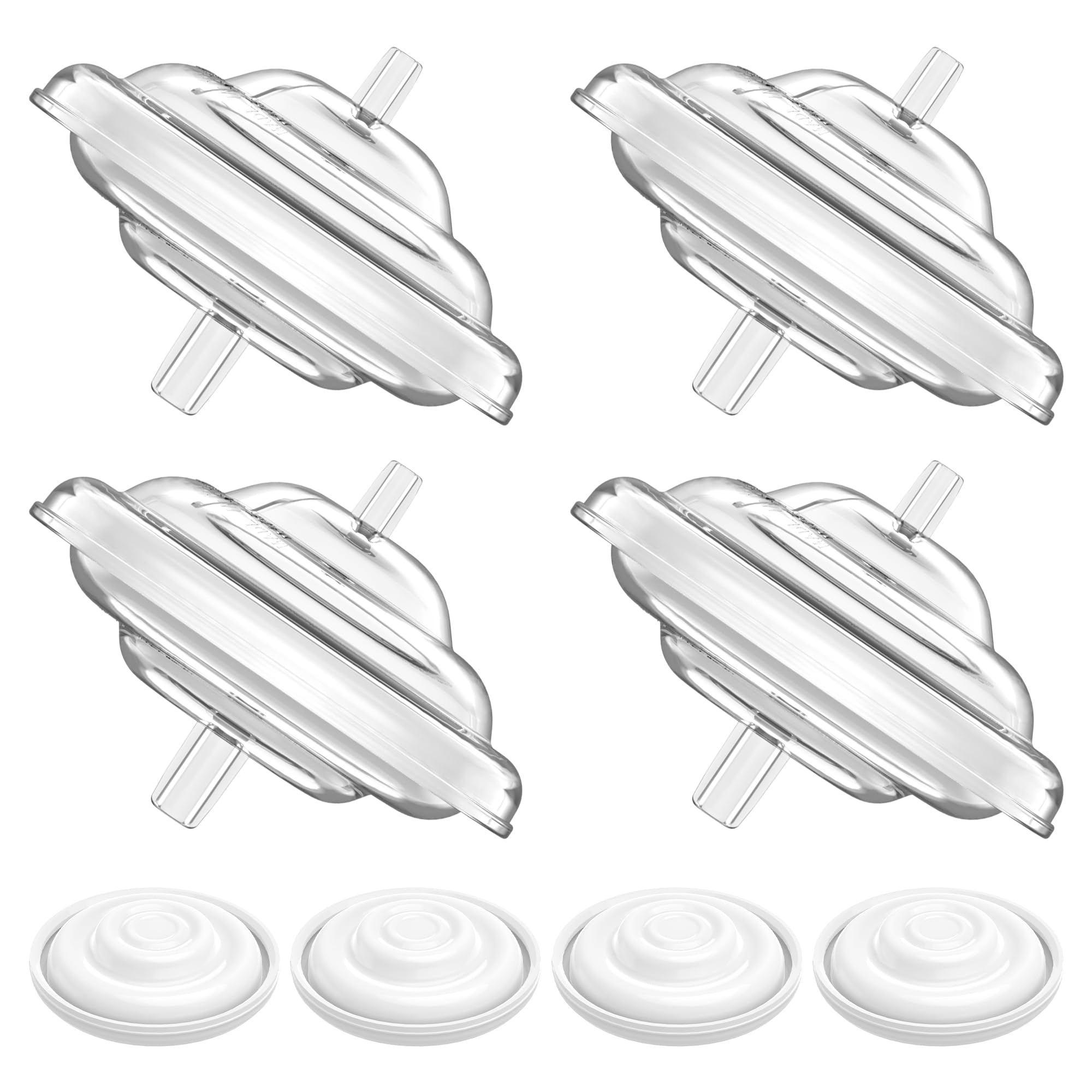 Pump Replacement Parts Compatible with Spectra S1/S2/9 Plus, 4 PCS Backflow Protector and 4 PCS Silicone Diaphragm, BPA-Free (Not Original Spectra Accessories)