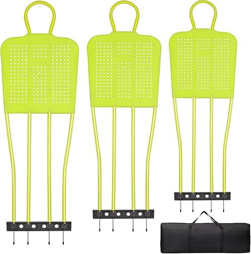 Soccer Free Kick Wall - 3 Pcs 68.9 Inch Soccer Training MannequinDurable PVC Soccer Dummies with Carry Bag, Adults Soccer Mannequin Goal Equipment