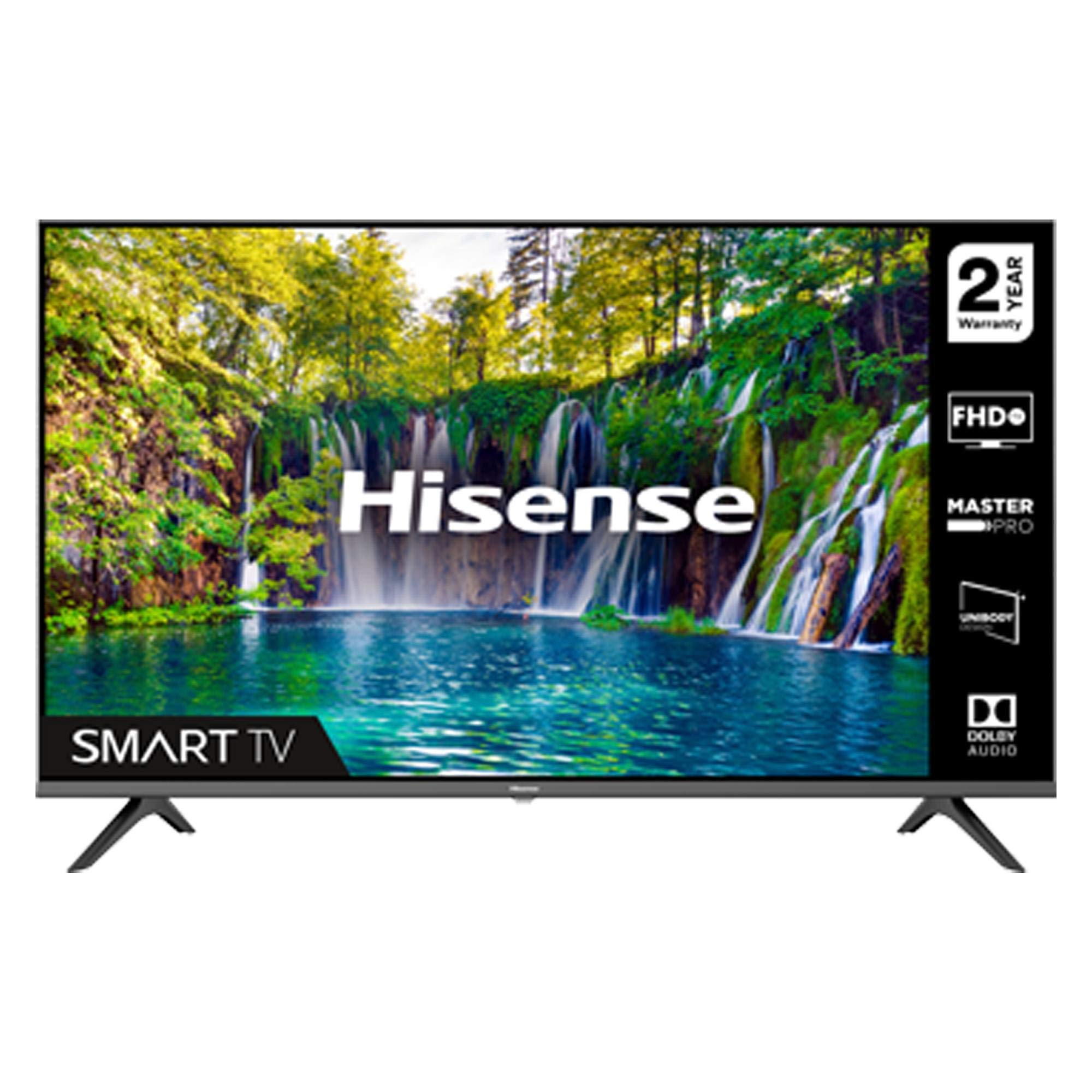 HISENSE 40A5600FTUK 40-inch Full HD 1080P Smart TV with dbx-tv Sound, WiFi, USB Playback, Netflix, Freeview play (2020 series), Black, Operating System VIDAA [Energy Class G]
