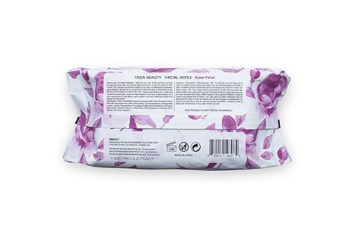 Miniatura 9 de Toallitas faciales removedor de maquillaje  Toallitas limpiadoras húmedas de árbol de té y rosa (rosa, paquete de 10 (800 unidades)