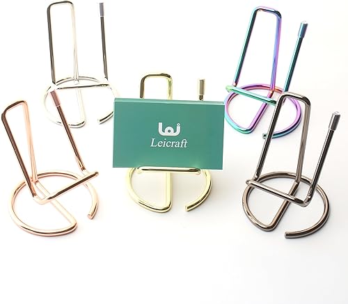 Miniatura 6 de Leicraft Tarjetero para escritorio, bonitos organizadores de tarjetas de metal y accesorios de escritorio de oficina para hombres y mujeres (negro