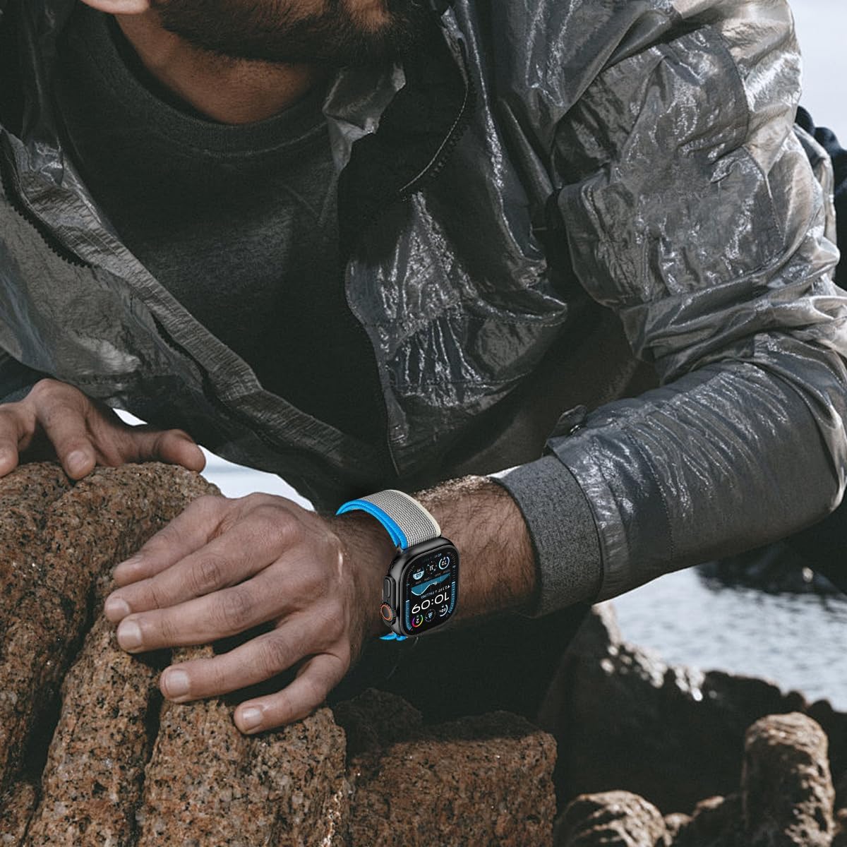 Compatible for Apple Watch Ultra 2 Band for Men,Pro Tactical Rugged Nylon Band Sport Strap with Magnetic Fidlock V-Buckle for iwatch Ultra 49mm,46mm Series 10,45mm 9/8/7,44mm 6/5/4/SE/SE2,42mm 3/2/1