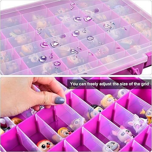 Miniatura 4 de Vitrina compatible con figuras coleccionables de Disney Doorables/para MGA Entertainment Miniverse. Contenedor organizador de almacenamiento de