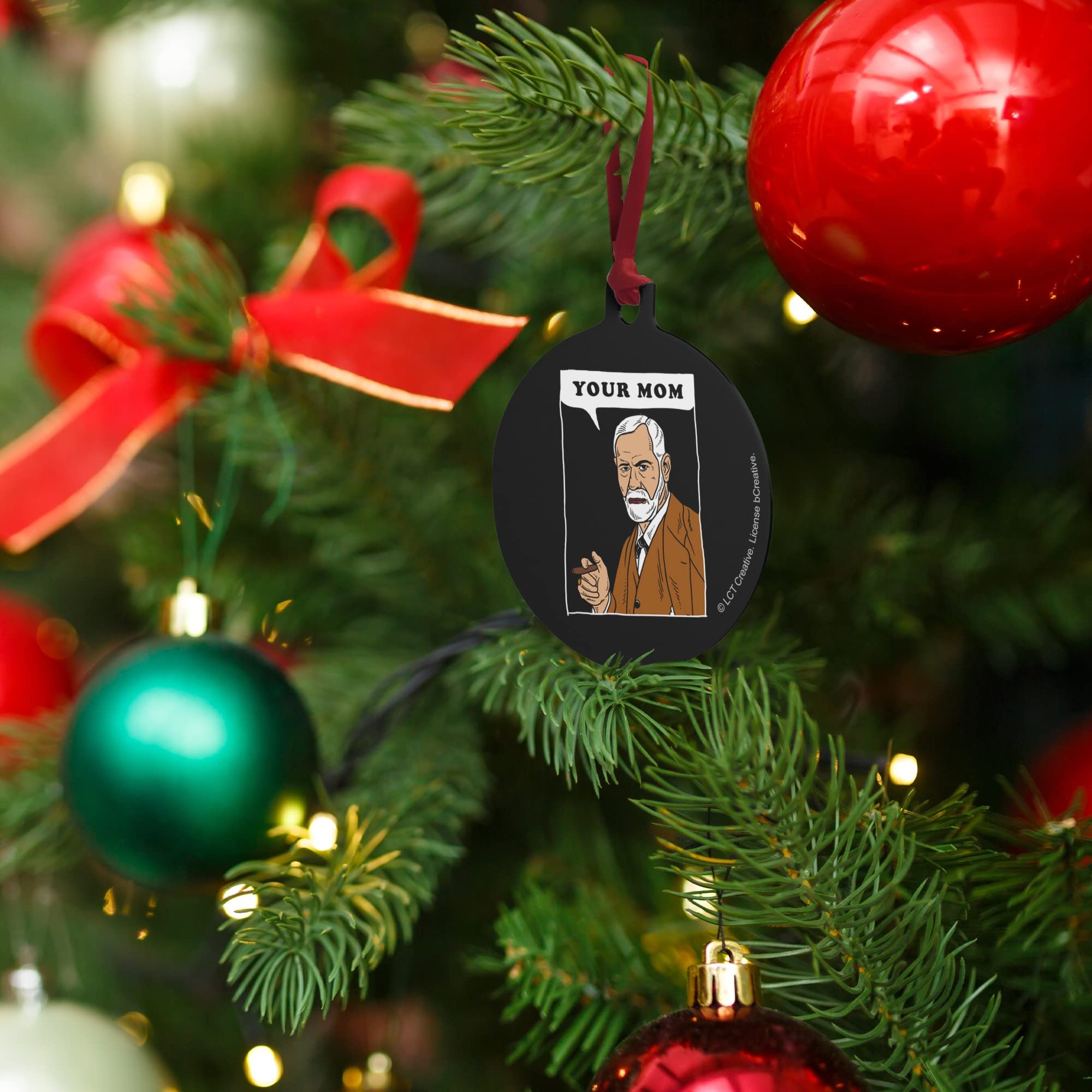 GRAPHICS & MORE Your Mom Sigmund Freud - Adorno Acrílico Para árbol De Navidad