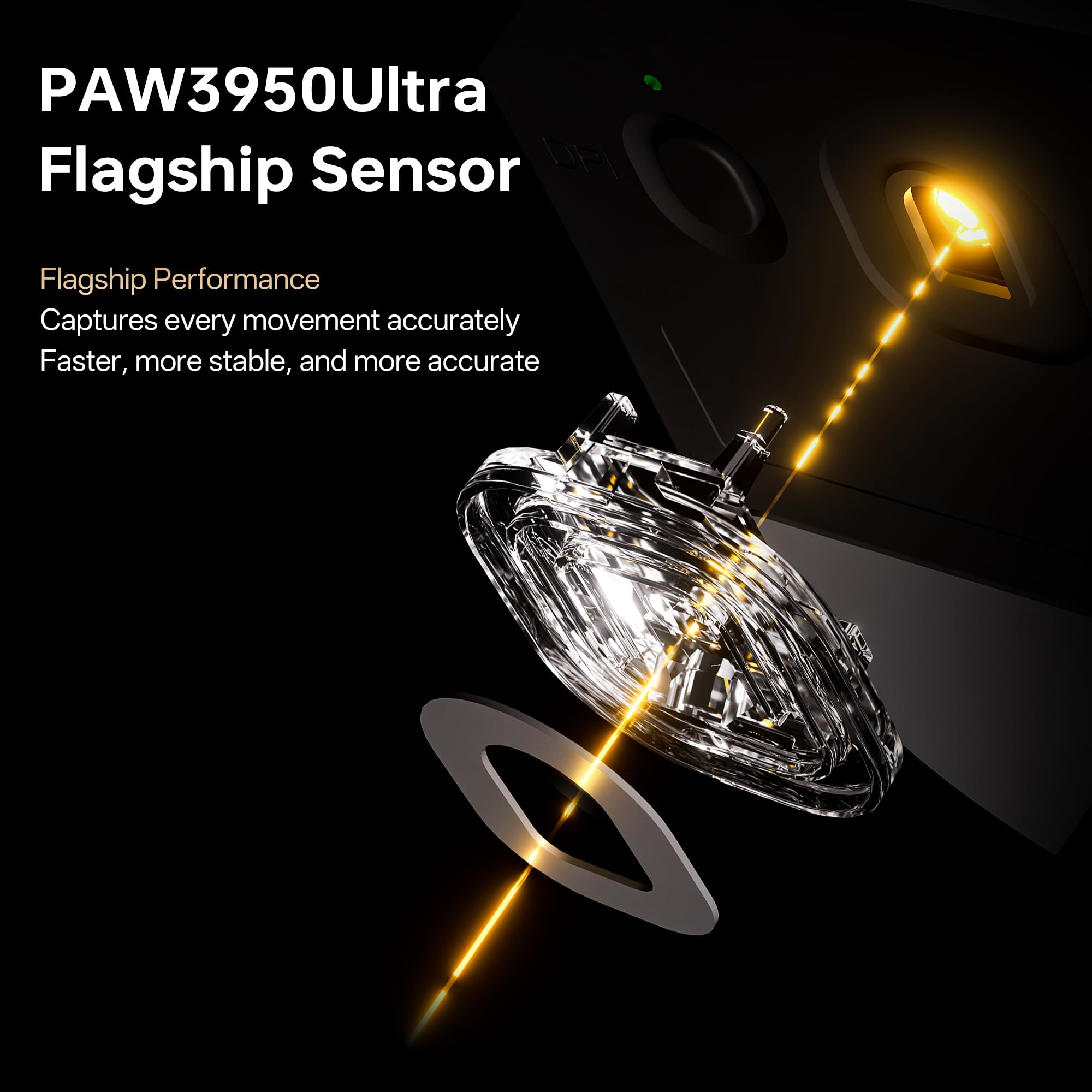 ATK Dragonfly A9 NB Ultra Wireless Gaming Mouse, PAW3395 Ultra Sensor, DPI fino a 42.000, 56g Leggero, 8K Polling, 200 ore di durata della batteria, 5 pulsanti programmabili, Dual-Mode 2.4G/Wired