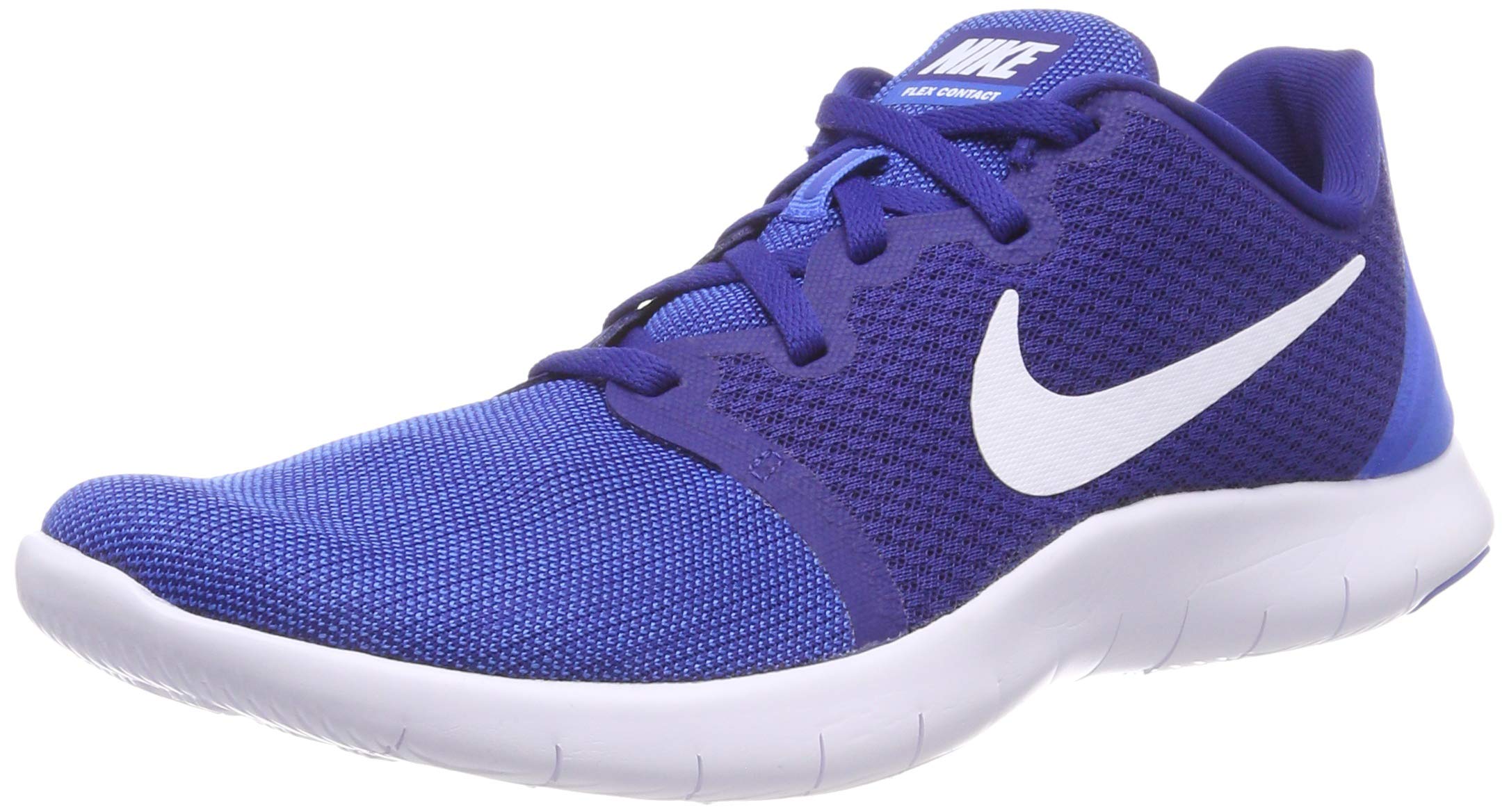 nike flex contact 2 blue running shoes