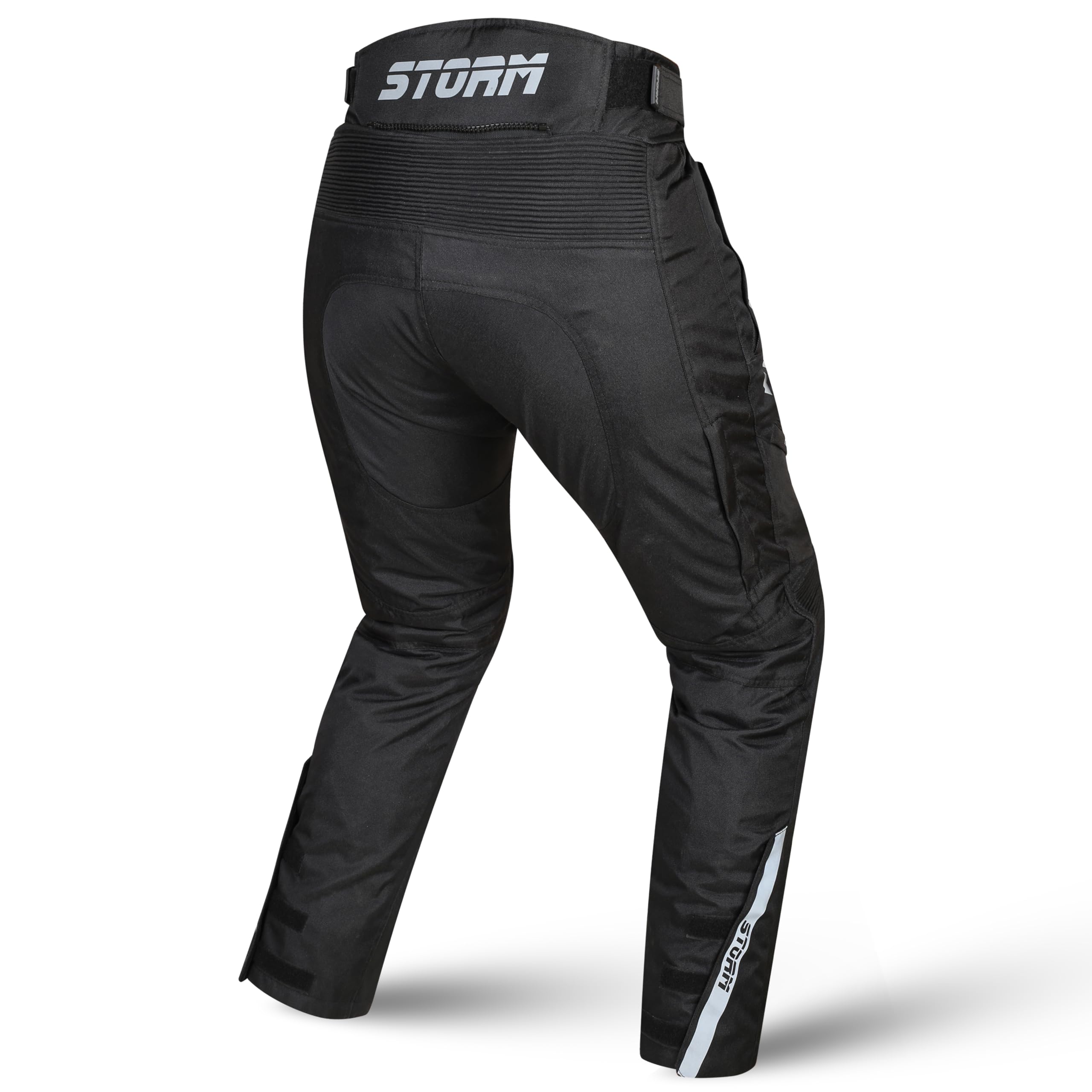Generico Pantaloni Moto Uomo 3 Strati 4 Stagioni Tecnico con Protezioni CE Rimovibili, Impermeabili con Fodera Removibile