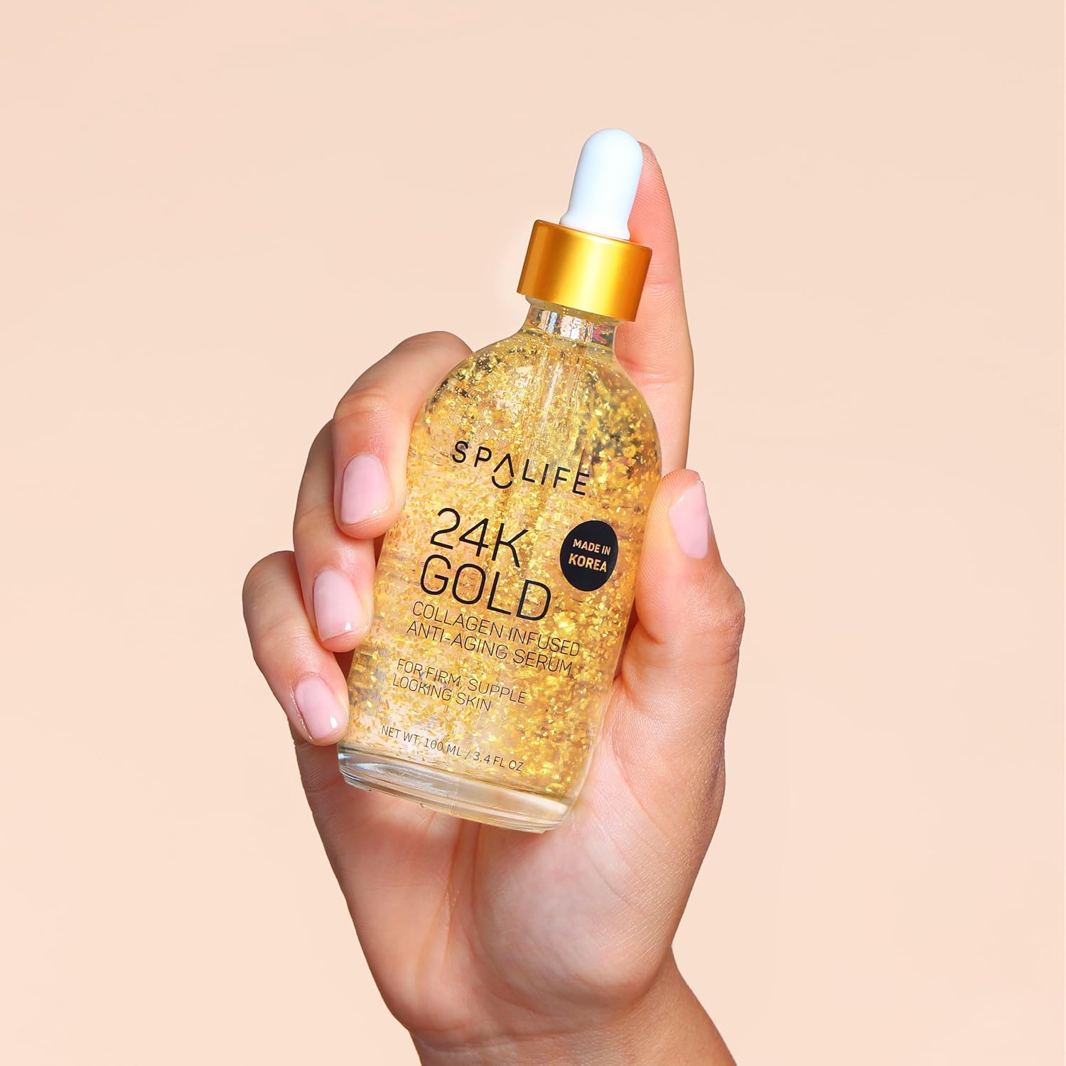 SpaLife Nourishing Anti-Aging Gold & Silver Serums (Anti-Aging 24k Gold & Collagen) 110 ml (3.7 Fl. Oz.) - Boosts Firmness, Hydration, and Radiance - Image 3