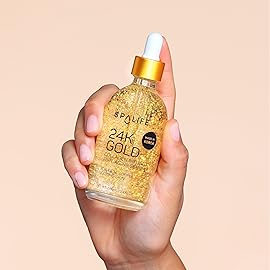 SpaLife Nourishing Anti-Aging Gold & Silver Serums (Anti-Aging 24k Gold & Collagen) 110 ml (3.7 Fl. Oz.) - Boosts Firmness, Hydration, and Radiance