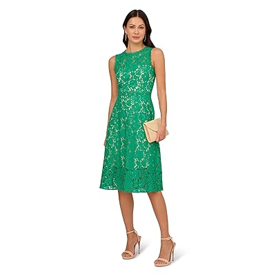 Adrianna Papell Lace Midi Dress Women