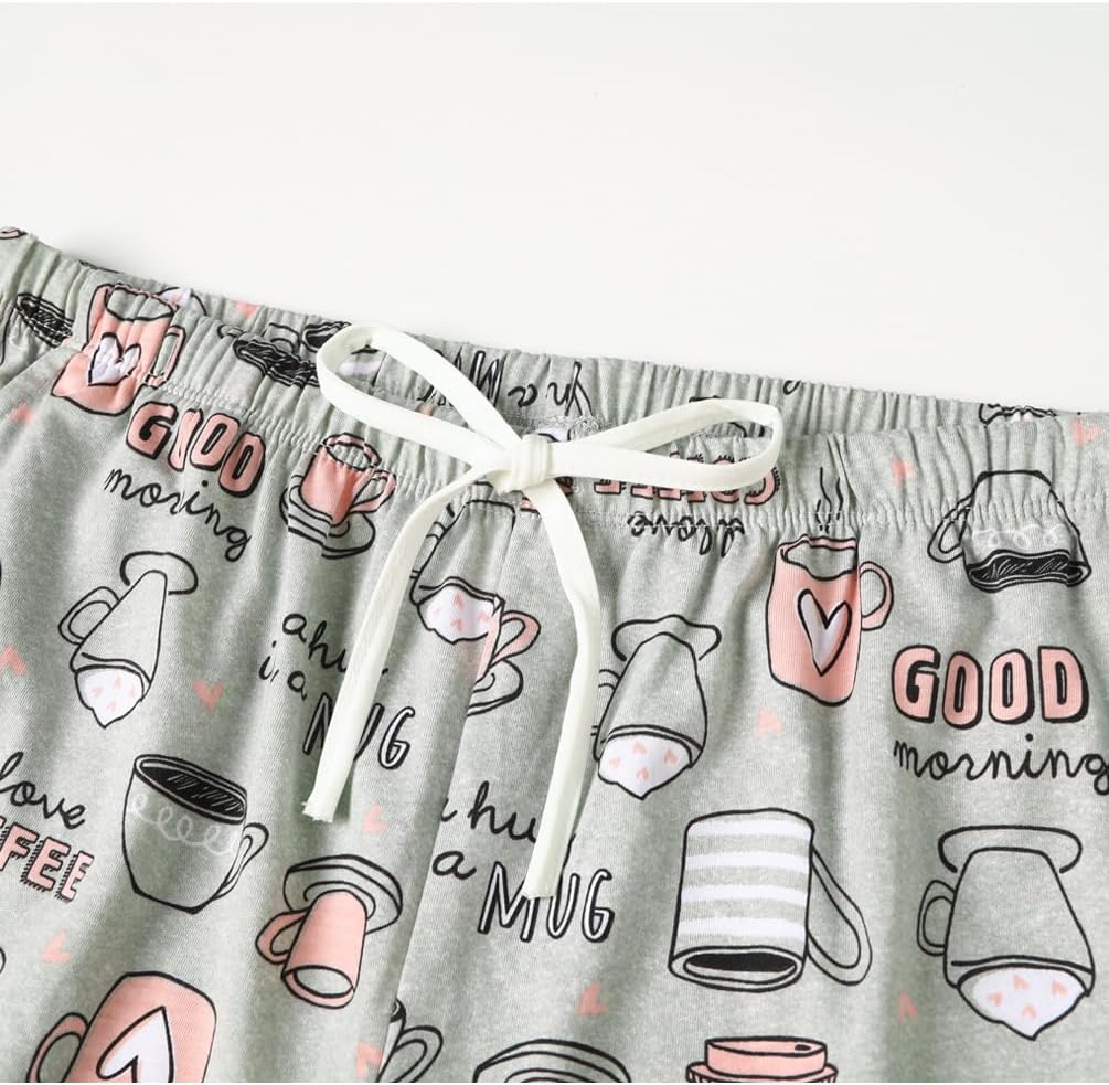 ENJOYNIGHT Women Pajama Shorts Cotton Lounge Bottoms Sleep Shorts with Drawstring & Pockets - Image 3