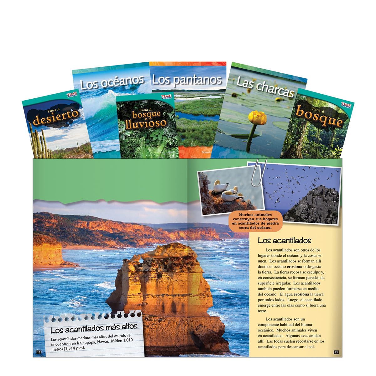 Teacher Created Materials - Science Readers: Earth's Ecosystem (Spanish) - 6 Book Set - Grades 1-2 - Guided Reading Level J - K