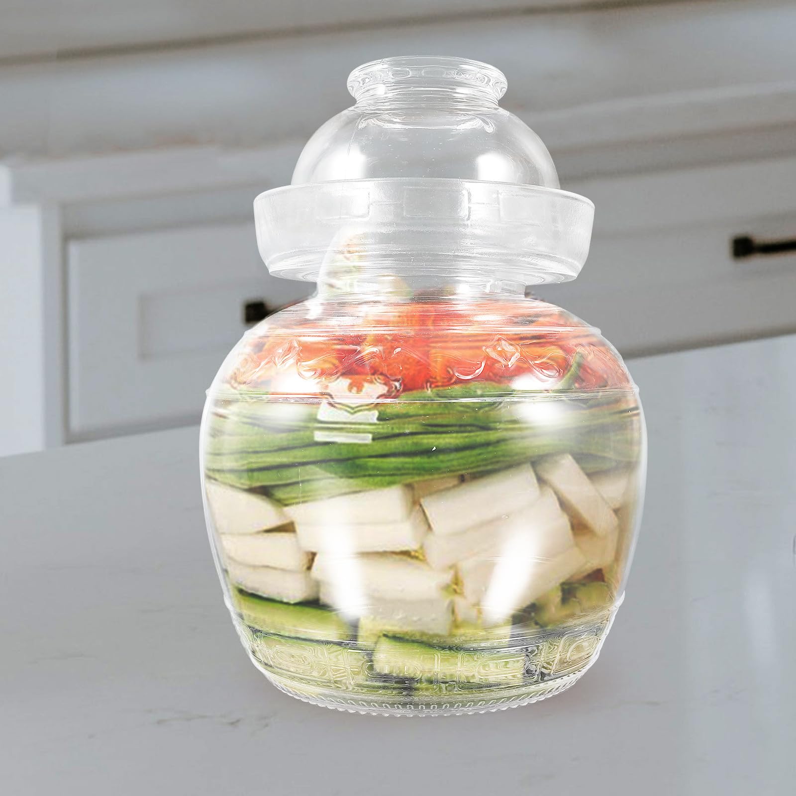 LIFKOME Tarro Cocina de Vidrio Transparente Fermentación