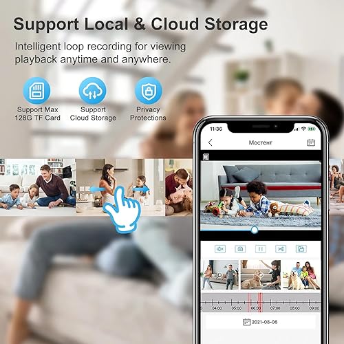 Miniatura 6 de Cámara de seguridad con bombilla de 1080P, para exteriores, 360 grados, WiFi, inalámbrica, para detección de movimiento y alarma, conversación