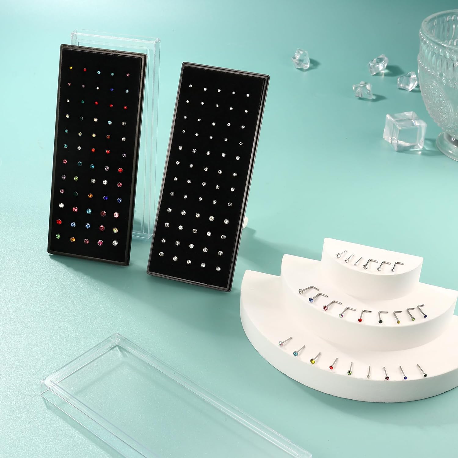 THUNARAZ Straight L Shaped Stainless Steel Nose Studs Rings Piercing Pin Body Jewelry 20G-22G 1.5mm 2mm 2.5mm - Image 7