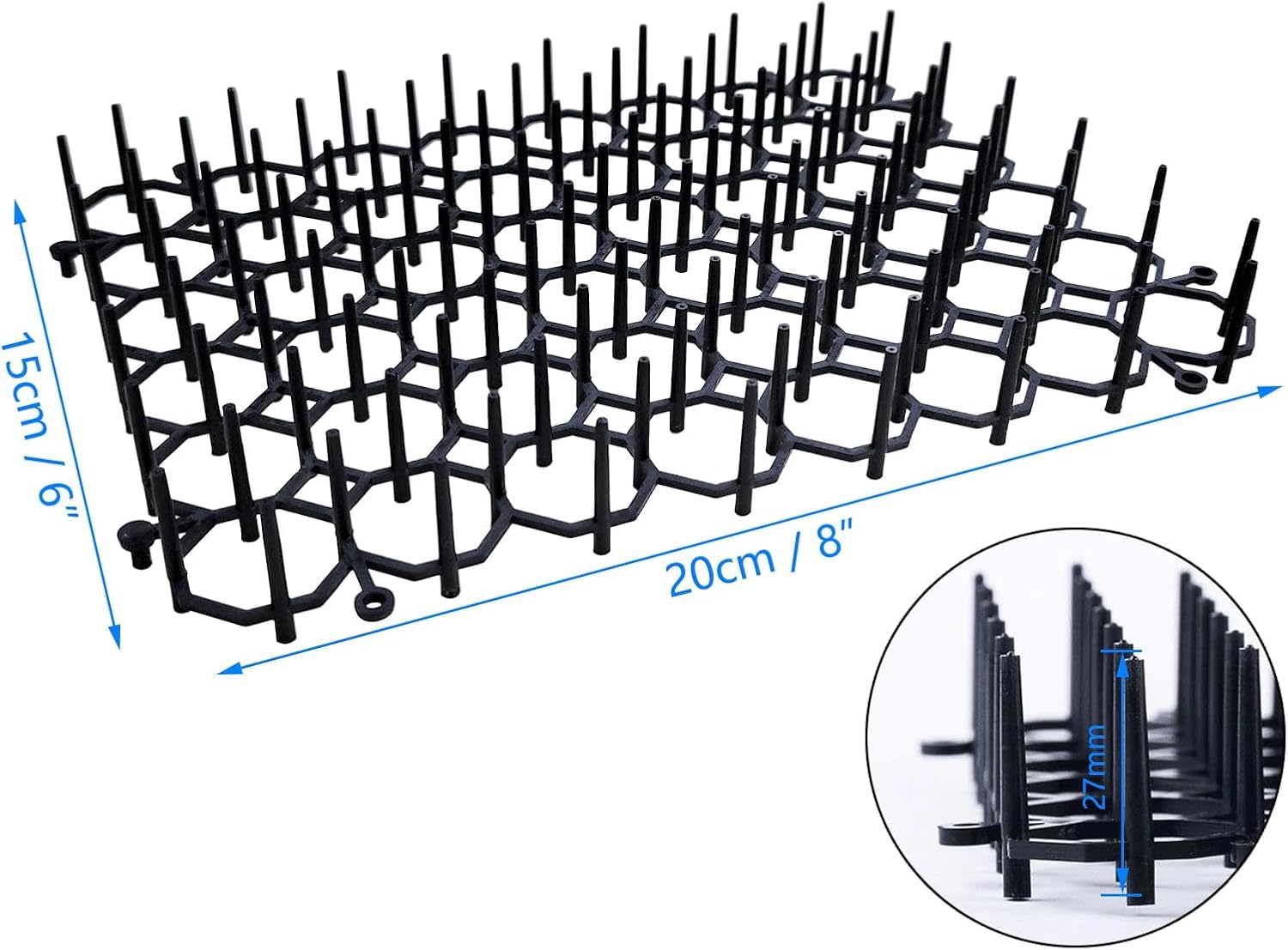 Cat Dog Deterrent Mat, Scat Mat for Cats Pets with Spikes Indoor Furniture Outdoor Garden Fence Pet Animal Barrier Set (12) - Image 2