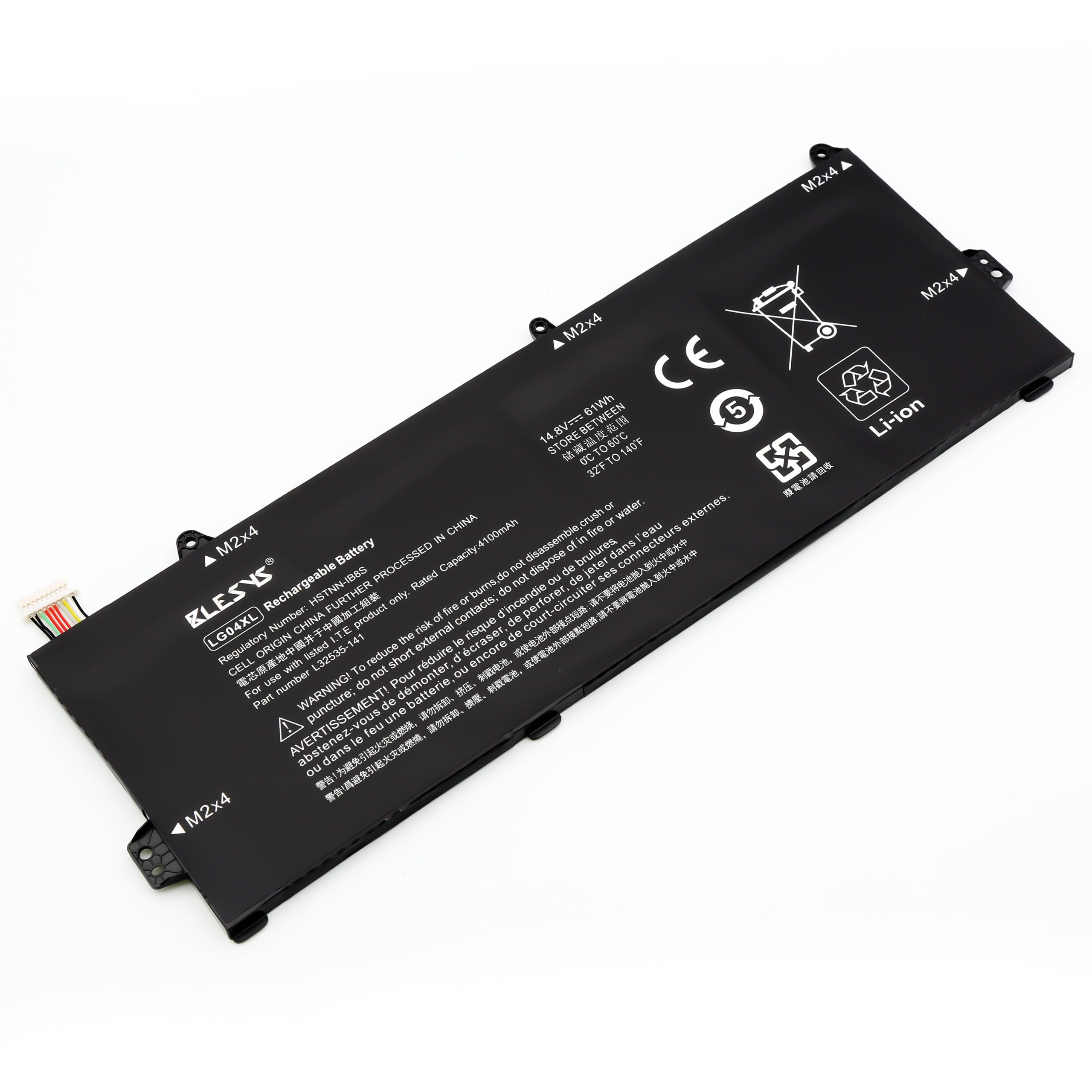 BLESYS Batteria per HP LG04XL L32654-005 HSTNN-IB8S 14,8V 61Wh