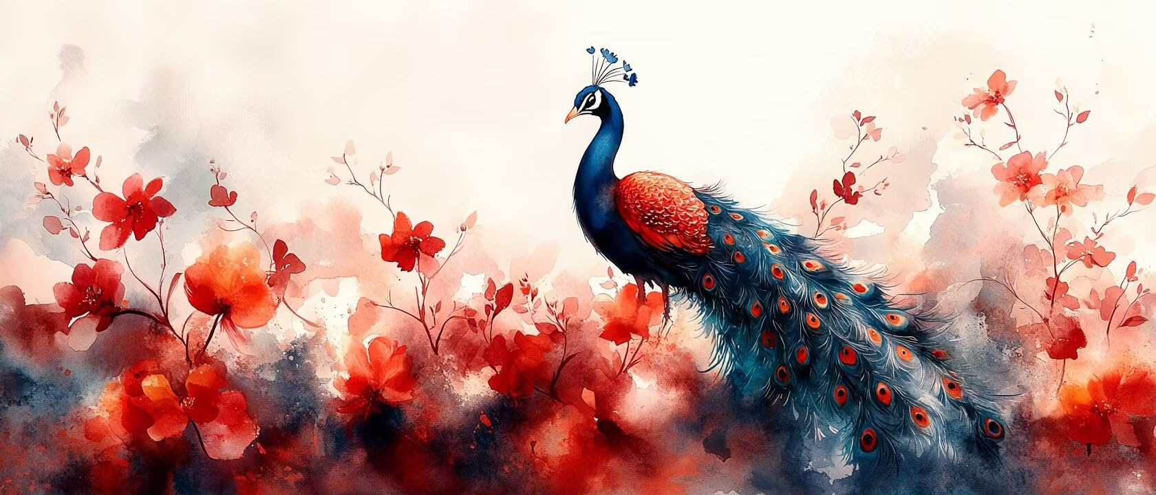 Malowanie kwiatami według numerów dla dorosłych, malowanie według numerów Peacock, zestaw do malowania według numerów z pędzlami i farbą akrylową, prezent dla mężczyzn, kreatywne hobby dla dorosłych