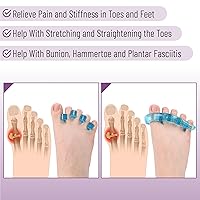 Vista 46 de Dr. JK- Separador de dedos de gel ToePal, 2 pares, espaciadores de dedos, corrector de juanetes