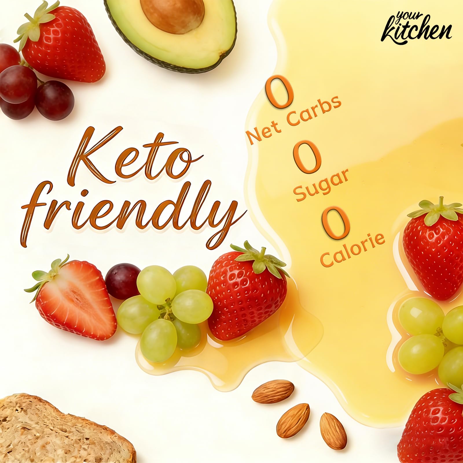 Your Kitchen Allulose Syrup 18 7 Fl Oz - Allulose 99 7 Zero Calorie Sweetener Keto Diet Vegan — view 3