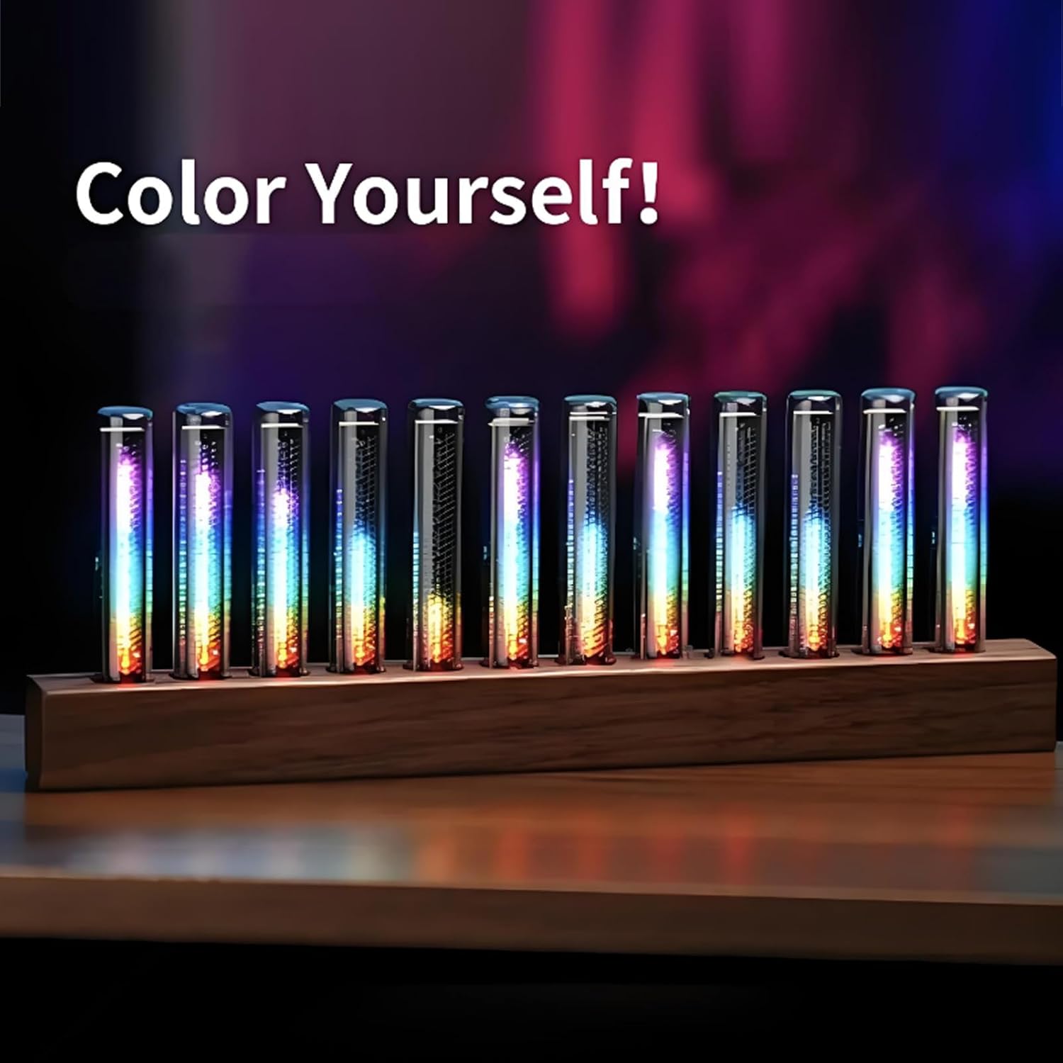 fosa LED Music Spectrum Display, 240 RGB LED Audio Visualizer with AGC Automatic Gain Control, Adjustable Color Brightness Sensitivity, for Home Decor Party Music Event