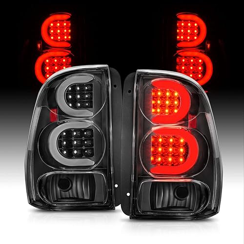 AmeriLite Par de luces traseras de tubo LED tipo C para Chevy Trailblazer/EXT 2002-2009 - Lado del conductor y del pasajero