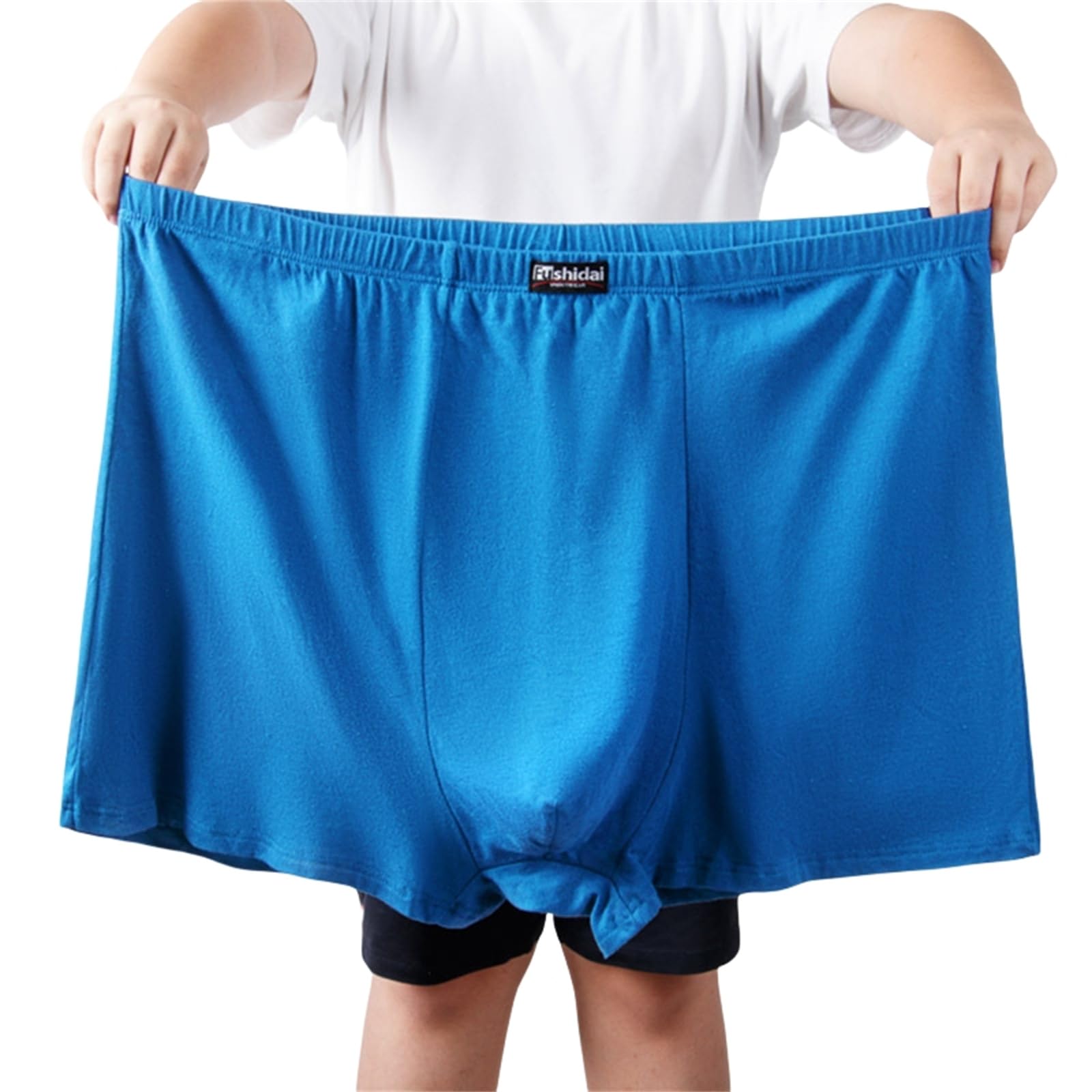 Boxer Uomo Boxer da Uomo Large Size in Cotone A Vita Alta per Persone di Mezza età E Anziani 3 Confezioni-F-10Xl