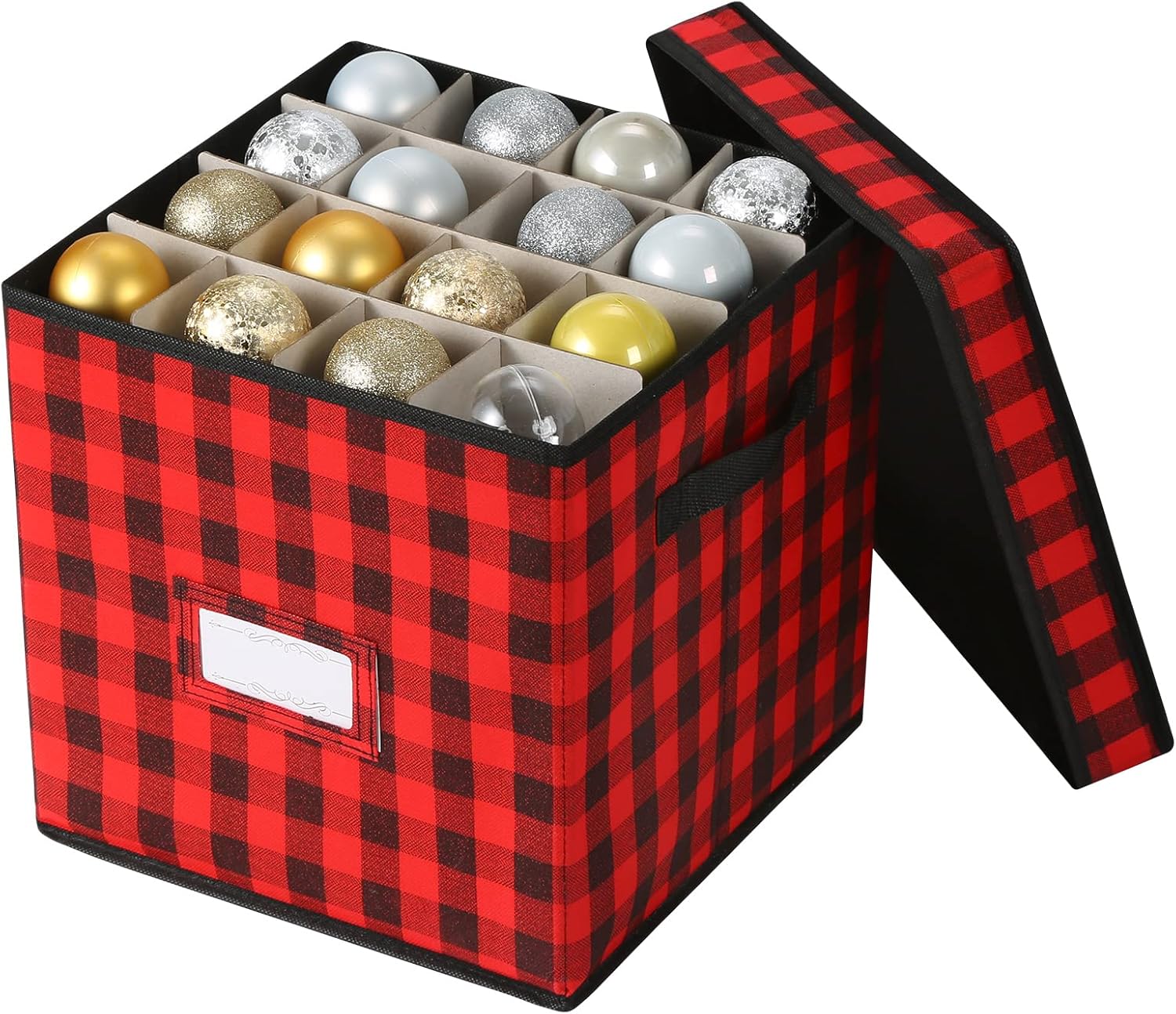 Seckon Christmas Ornament Storage Box Container Holds up to 64