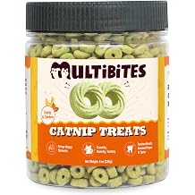 Catnip Cat Treats Healthy Biscuits with Real Chicken, Vitamins & Catnip - Teeth Cleaning & Training Snacks for Indoor Cats 8 oz