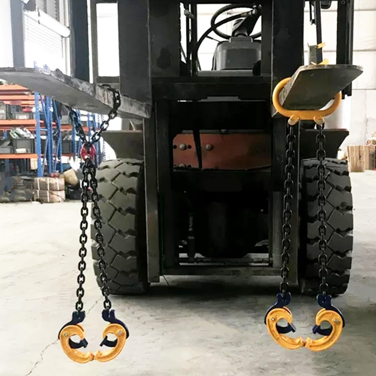 4 Sollevatore di Tamburi a Catena, Morsetto Industriale in Acciaio della Canna, con Gancio Superiore del Carrello elevatore della Gru, Gancio di Sollevamento della Canna