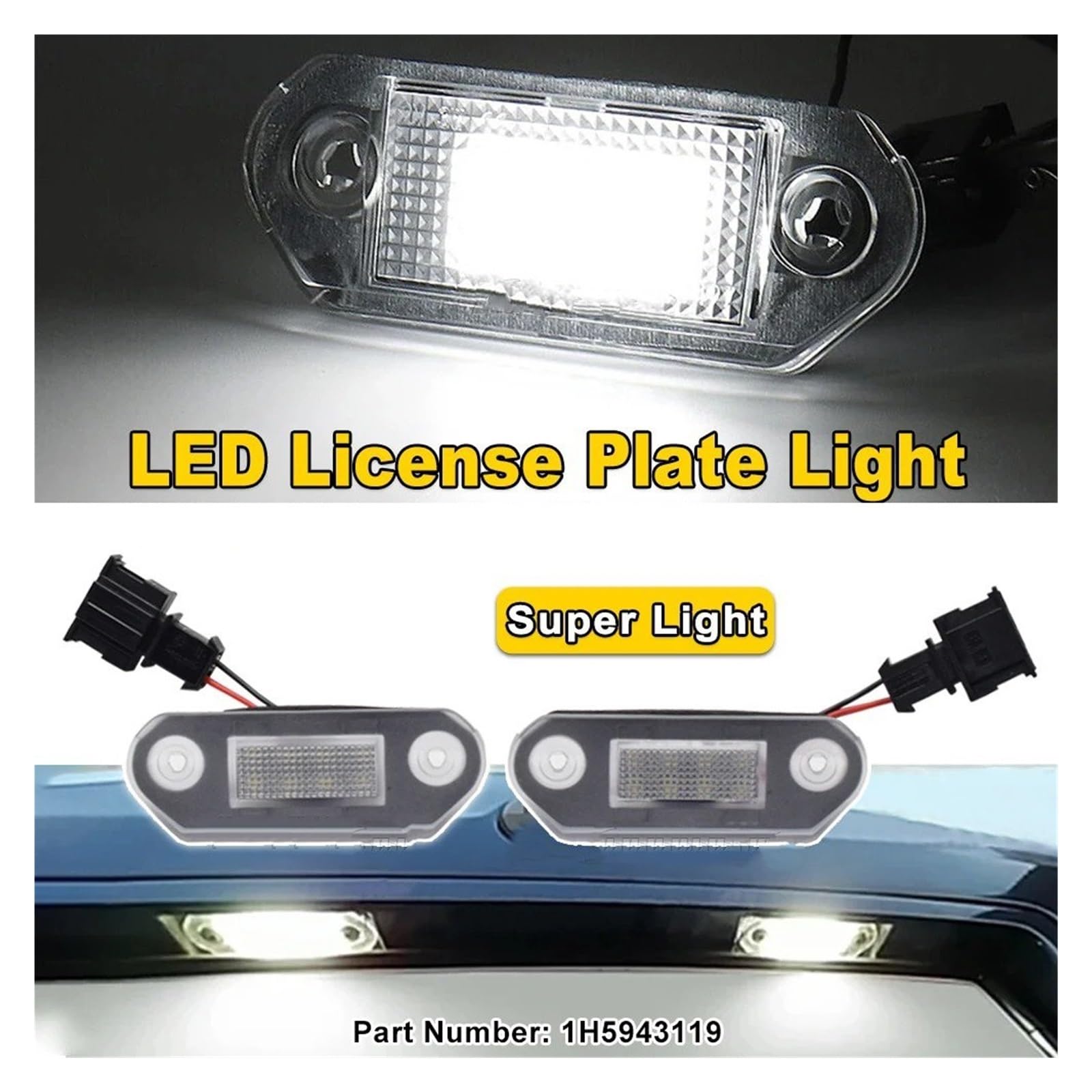 Iluminación De Matrícula Para VW Para Golf 3 Variant Para Jetta Para Vento Para A3 Gol 2/3 Iluminación Lámpara Placa Matrícula 1U Luz LED En Forma Número